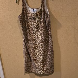 ESSENCE eopard Print TANK Dress SIZE L